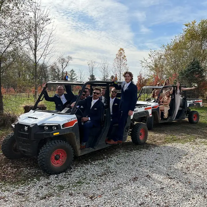 Paul's Paradise - Tree Farm Tour, wedding party - Pleasant Plains, IL