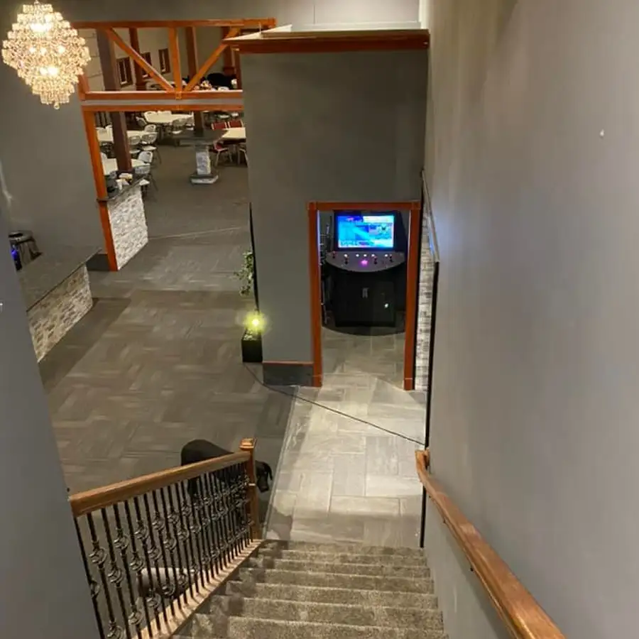 Stairs Leading Down from VIP Suite to Gaming Room