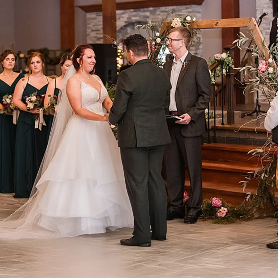 Paul's Paradise Gallery - Weddings, indoor ceremony - photo credit to JILL GUM Photography - Pleasant Plains, IL